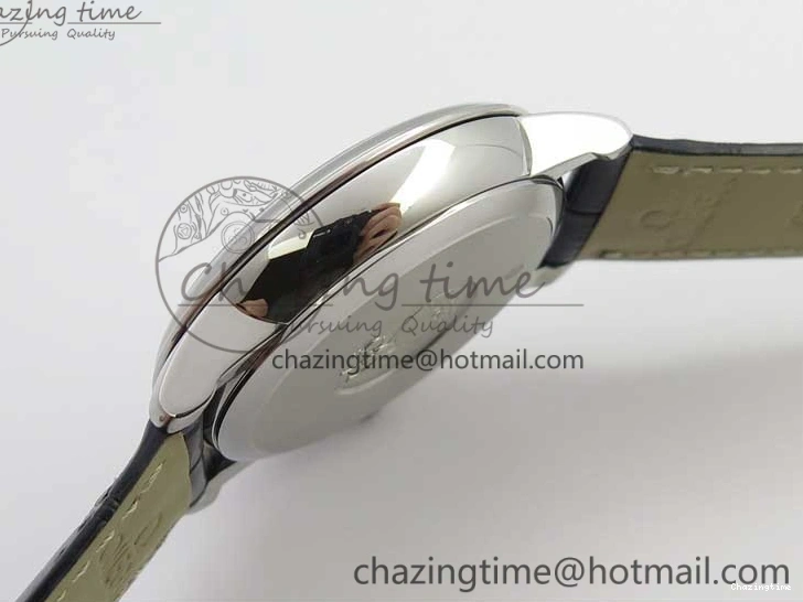 1218 Timeless De Ville Prestige Real PR SS ZF 1:1 Best Edition Gray Dial Blue Markers on Blue Leather Strap MIYOTA 7936